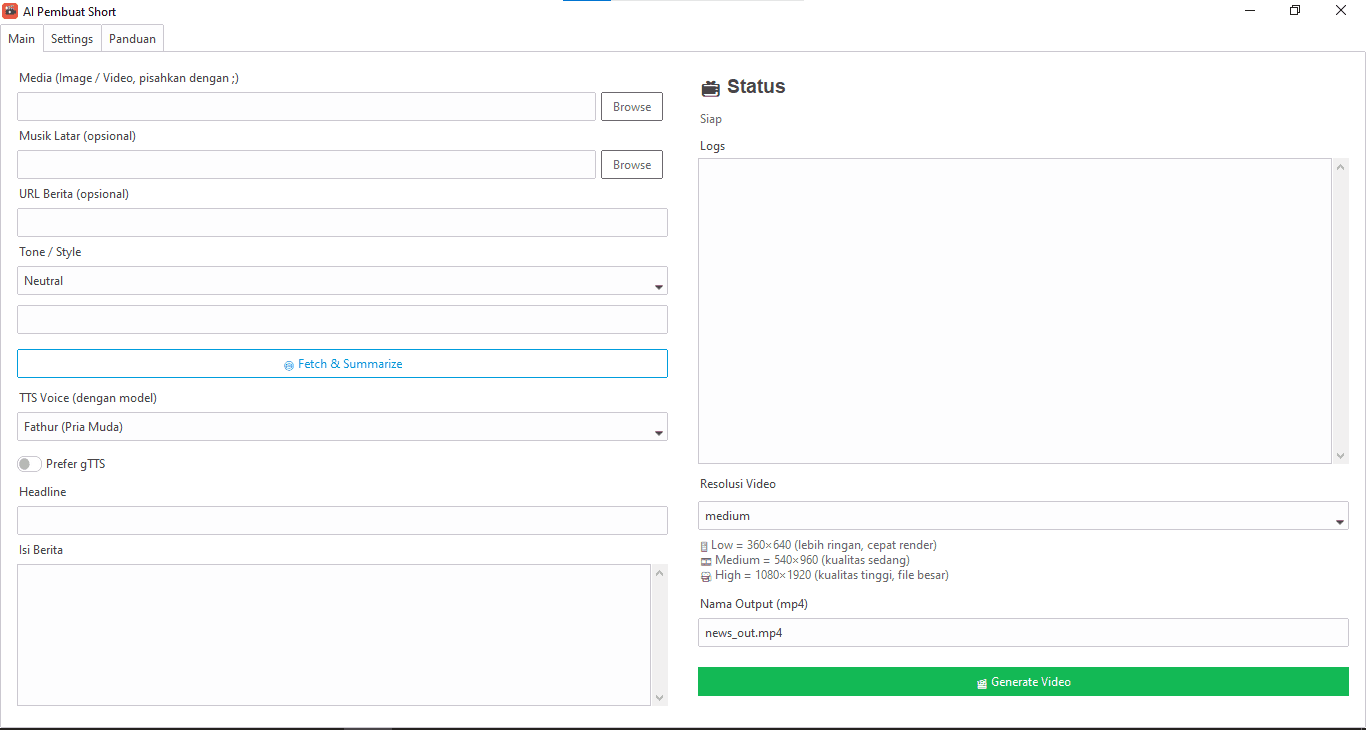 ShortMaker AI (Windows) 1
